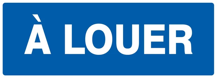 Panneau adhésif A LOUER 330X120MM TALIAPLAST – 726634