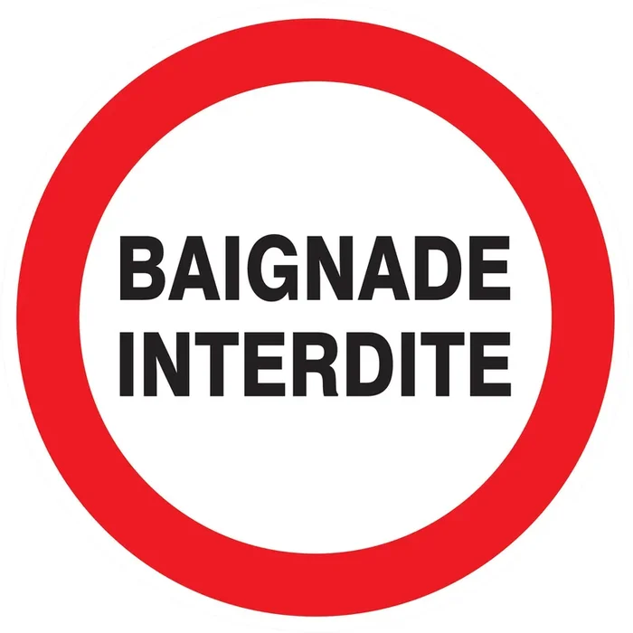 Panneau adhésif BAIGNADE INTERDITE Ø80MM TALIAPLAST – 724240