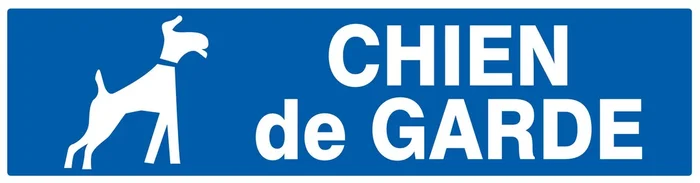 Panneau adhésif CHIEN DE GARDE 200X52MM TALIAPLAST – 720612