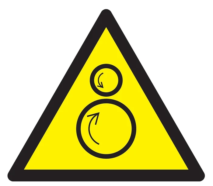Panneau adhésif DANGER, ROULEAUX CONTRAROTATIFS 100X100X100MM TALIAPLAST – 729906