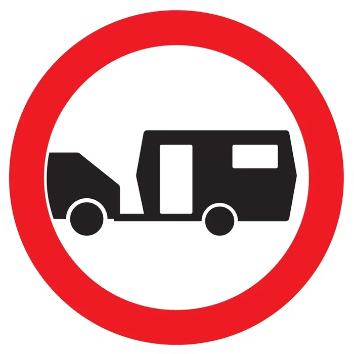Panneau adhésif INTERDIT AUX CARAVANES Ø80MM TALIAPLAST – 724290