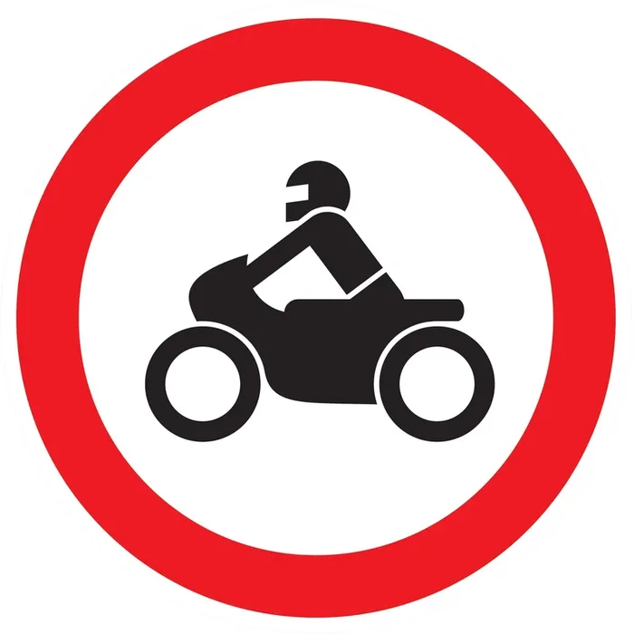 Panneau adhésif INTERDIT AUX MOTOS Ø80MM TALIAPLAST – 724293