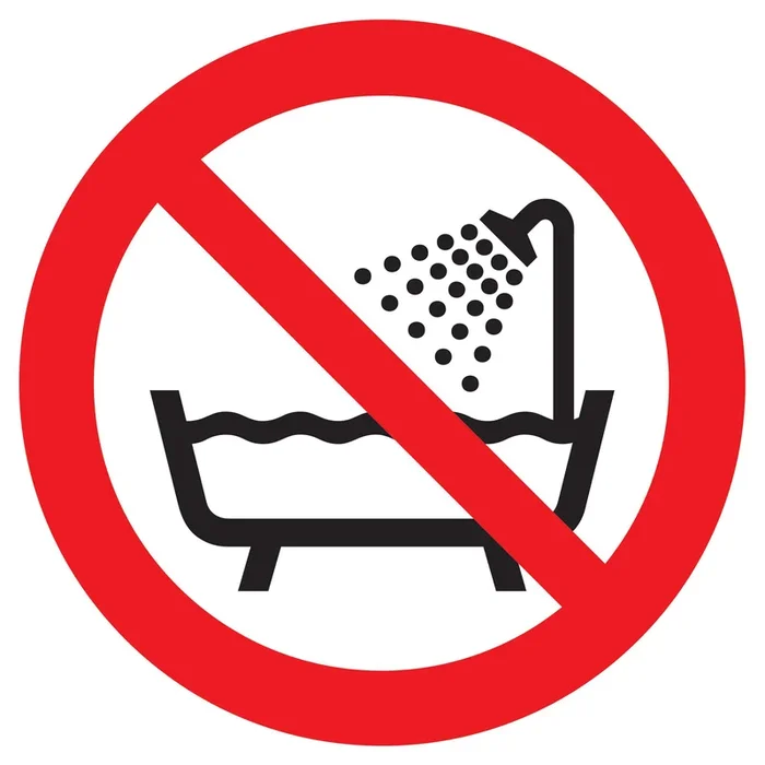 Panneau adhésif NE PAS UTILISER DANS UNE BAIGNOIRE / UNE DOUCHE D.420mm TALIAPLAST – 723307