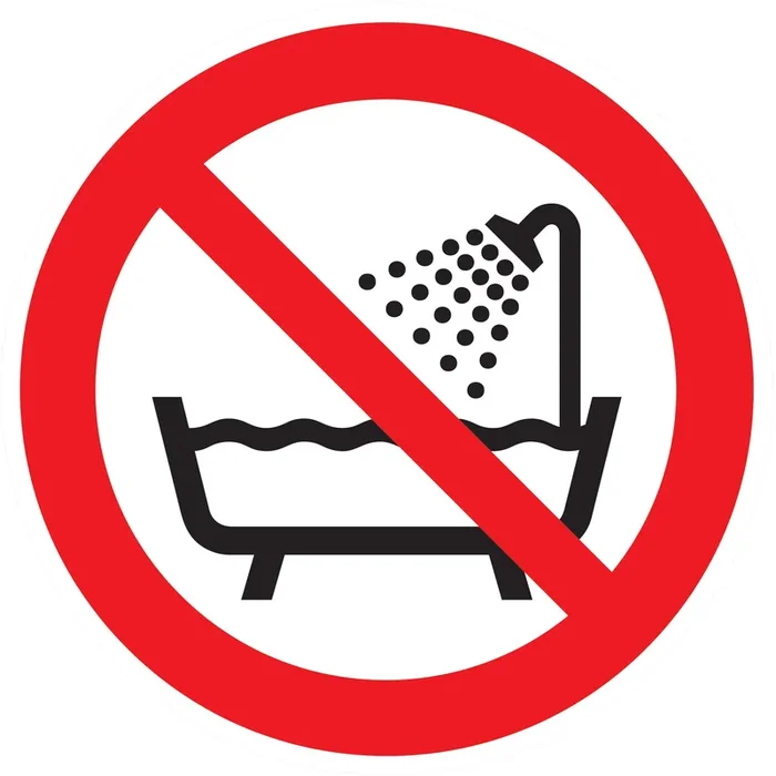 Panneau adhésif NE PAS UTILISER DANS UNE BAIGNOIRE / UNE DOUCHE D.80mm TALIAPLAST – 724307