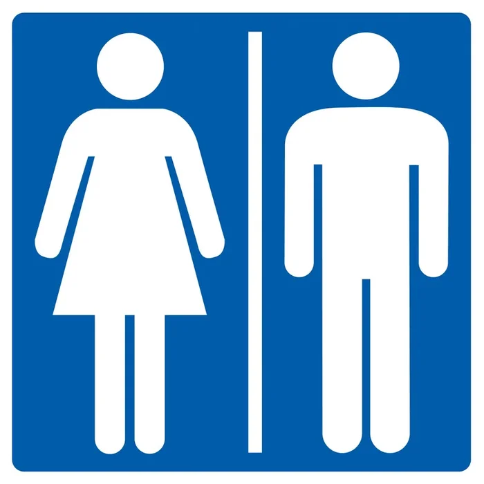 Panneau adhésif TOILETTES HOMMES/FEMMES 200X200MM TALIAPLAST – 728619