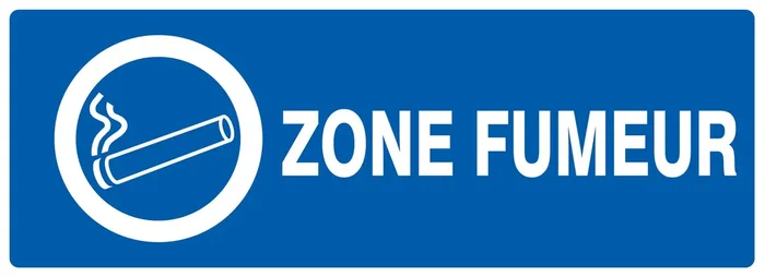 Panneau adhésif ZONE FUMEUR 330X120MM TALIAPLAST – 726633