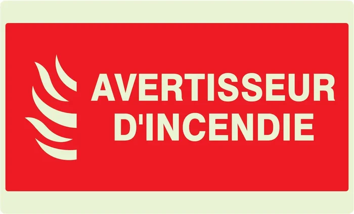 PANNEAU AVERTISSEUR D’ INCENDIE LUMINESCENT 330X200MM TALIAPLAST – 631115