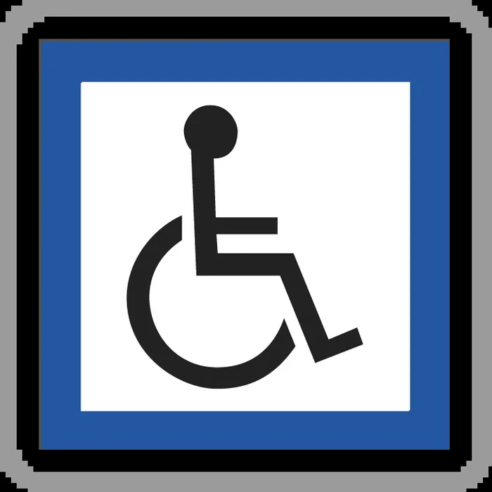 Panneau carré accès handicapé installations 900 CE14 cl2 – NADIA SIGNALISATION – CAR900E2CE14
