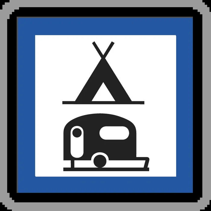 Panneau carré camping tentes caravanes 500 Ecolign CE4c cl2 – NADIA SIGNALISATION – CAR500E2CE4c