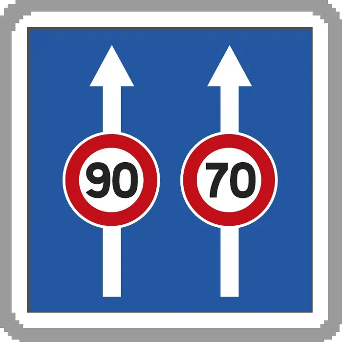 Panneau carré circulation spéciale route 350 ECOLIGN C24aex2 cl1 – NADIA SIGNALISATION – CAR350E1C24aex2