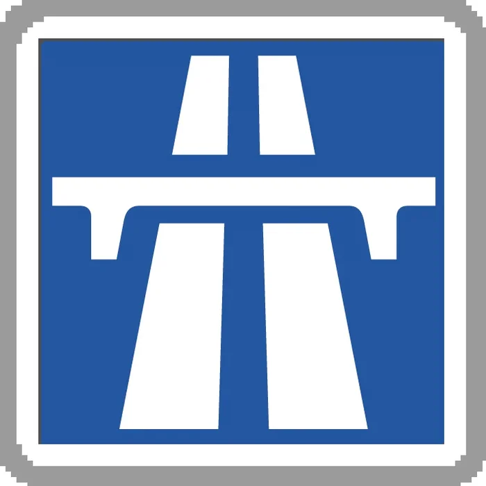 Panneau carré Début section autoroute 900 Ecolign C207 cl1 – NADIA SIGNALISATION – CAR900E1C207