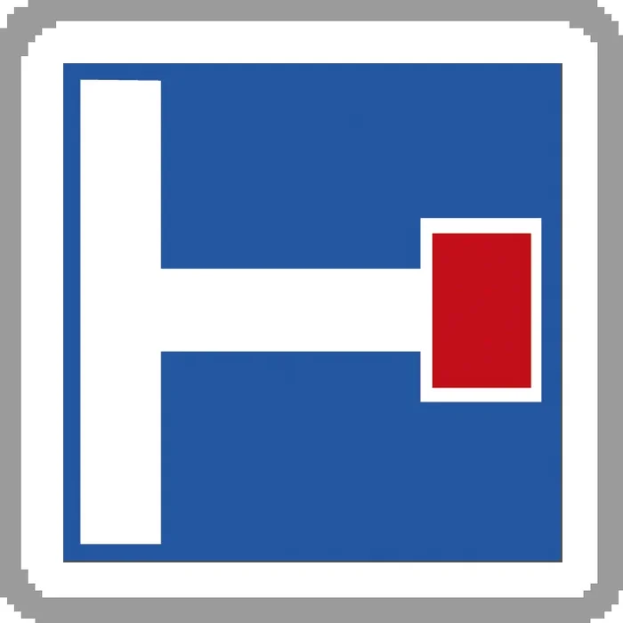 Panneau carré présignalisation impasse 500 Ecolign C13b cl2 – NADIA SIGNALISATION – CAR500E2C13b