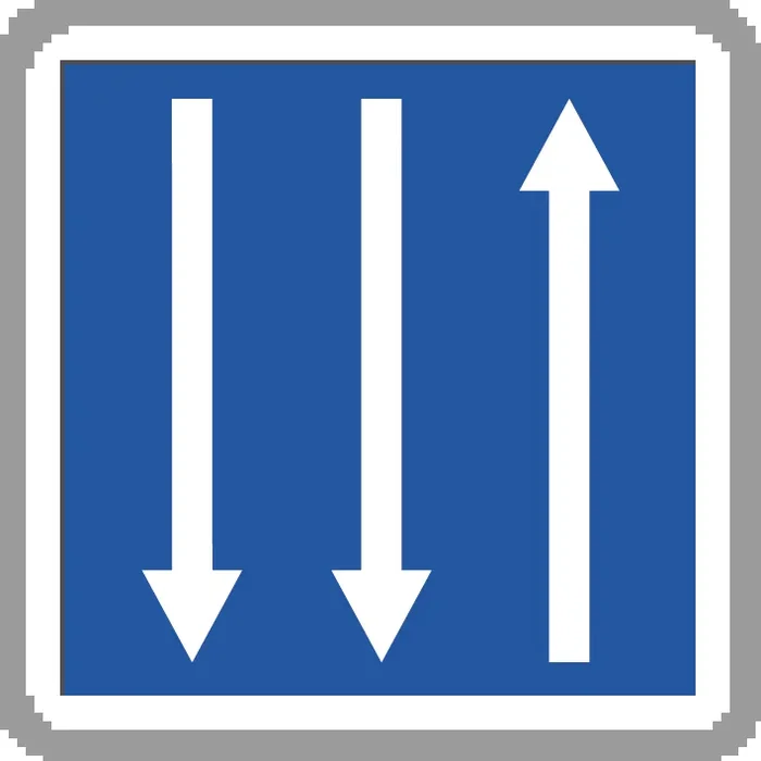 Panneau carré Section Route Trois Voies 700 Ecolign C29c cl2 – NADIA SIGNALISATION – CAR700E2C29c