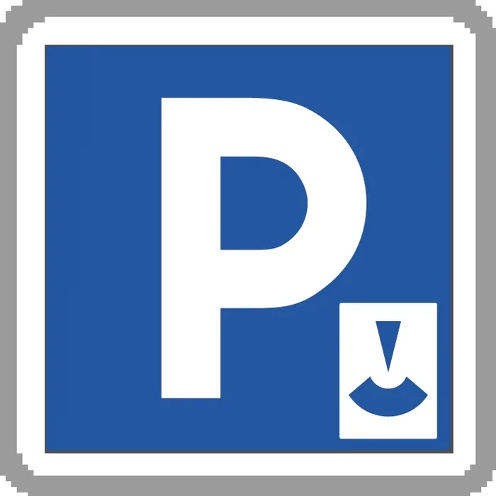 Panneau carré stationnement limité disque 700 Ecolign C1b cl2 – NADIA SIGNALISATION – CAR700E2C1b