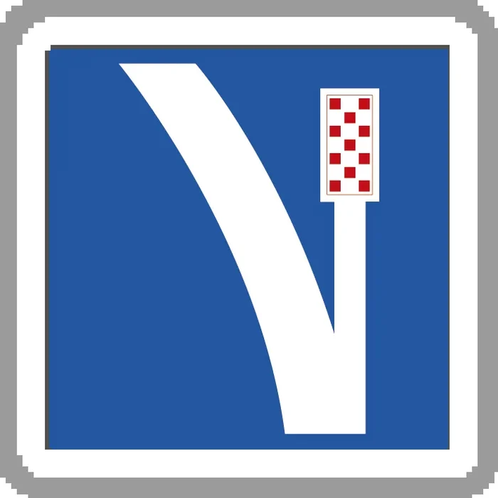 Panneau carré Voie de détresse à droite 350 Ecolign C26a cl2 – NADIA SIGNALISATION – CAR350E2C26a
