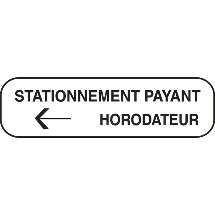 Panneau complément stationnement/arrêt 700×350 Ecolign M6e ex.2 cl1 – NADIA SIGNALISATION – PNC700350E1M6ee2