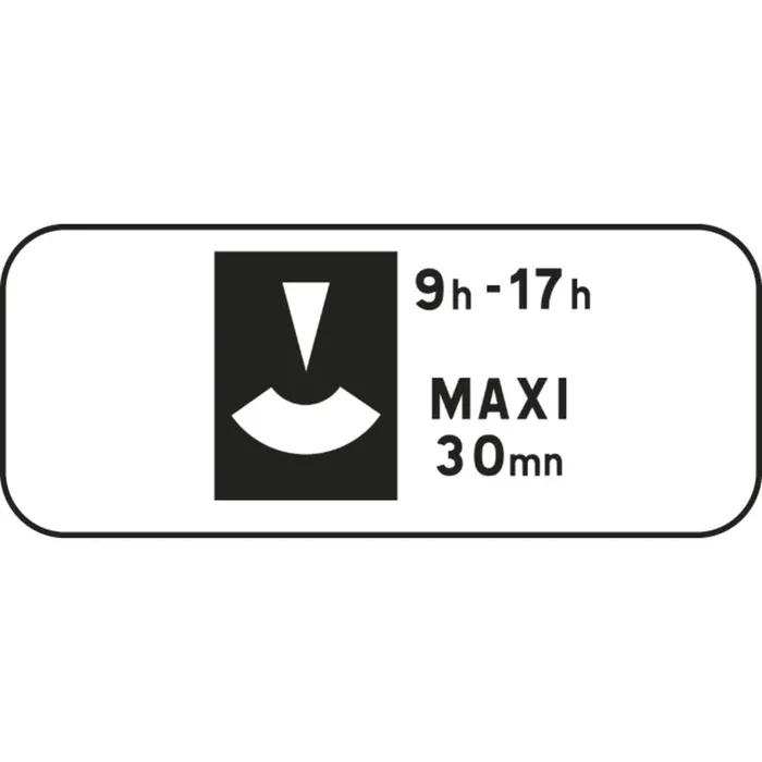 Panneau complément stationnement et arrêt 500X200 ECOLIGN M6c1 cl2 – NADIA SIGNALISATION – PNC500200E2M6c1