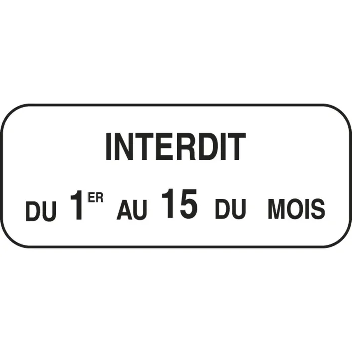 Panneau complémentaire stationnement 500×500 Ecolign M6b cl2 – NADIA SIGNALISATION – PNC500500E2M6b