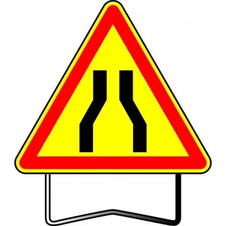 PANNEAU DE SIGNALISATION AK3 CHAUSSEE RETRECIE. 1000MM T1 NADIA SIGNALISATION 201702