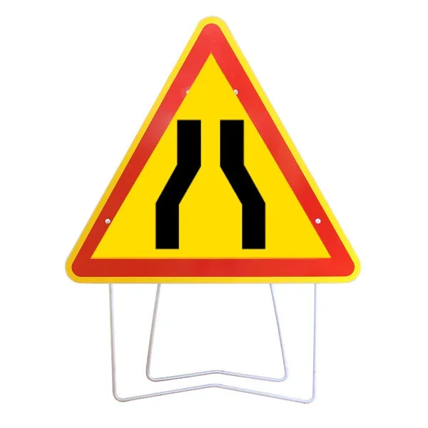 Panneau de signalisation AK3 danger chaussée rétrécie classe1 1000 mm NADIA SIGNALISATION – PTRI1000GALPSAK3