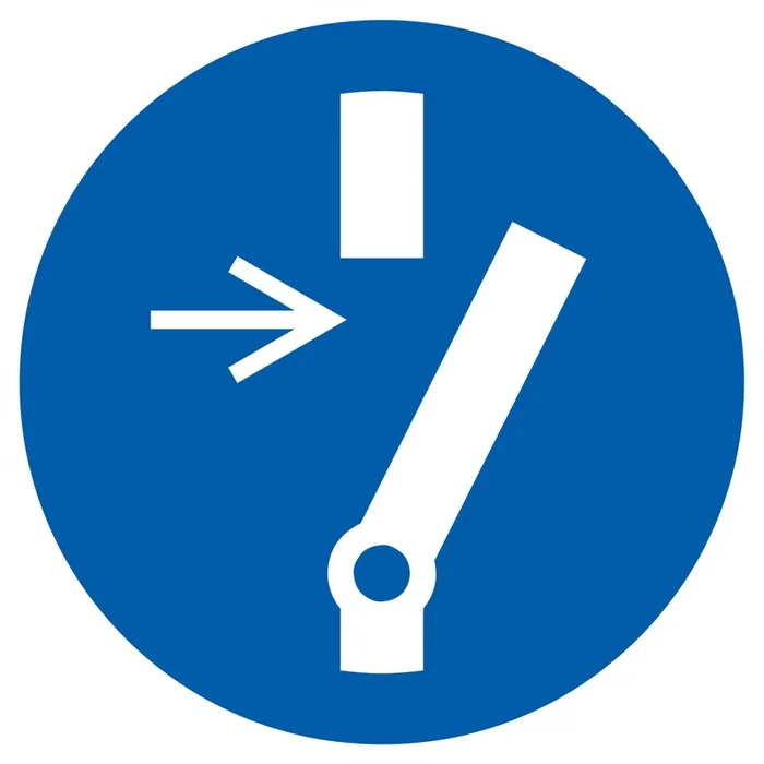 PANNEAU DEBRANCHER AVANT UNE ACTIVITE DE MAINTENANCE Ø180MM TALIAPLAST – 727594