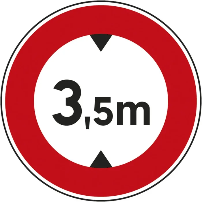 Panneau disque accès interdit hauteur chargement 450 Ecolign B12 cl1 – NADIA SIGNALISATION – DIS450E1B12