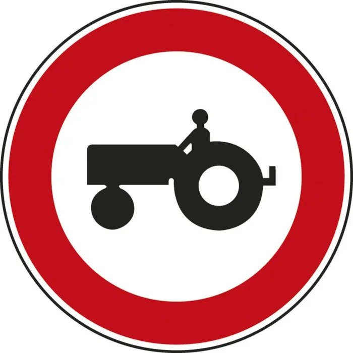 Panneau disque accès interdit véhicules agricoles 650 Ecolign B9d cl2 – NADIA SIGNALISATION – DIS650E2B9d