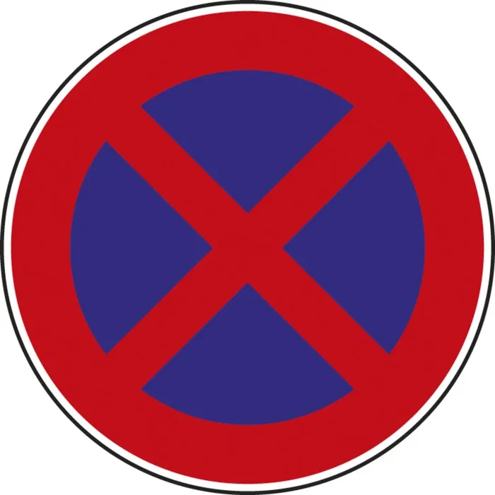 Panneau disque Arrêt et stationnement interdits 850 B6d cl1 – NADIA SIGNALISATION – DIS850E1B6d