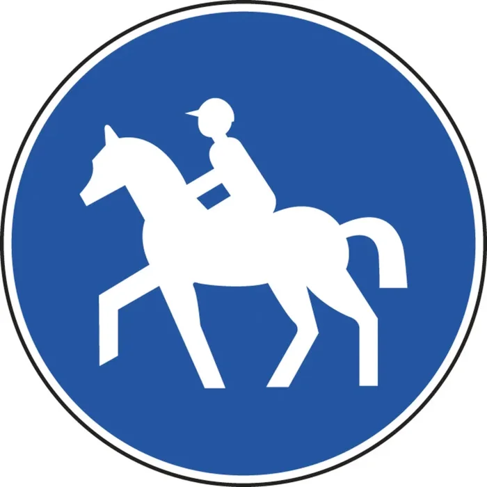 Panneau disque Chemin obligatoire pour cavaliers 450 B22c cl2 – NADIA SIGNALISATION – DIS450E2B22c
