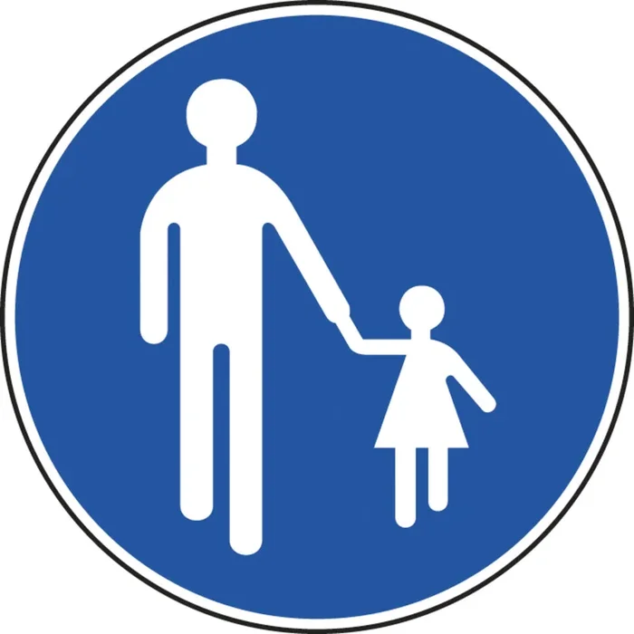Panneau disque Chemin obligatoire pour piétons 850 Ecolign B22b cl1 – NADIA SIGNALISATION – DIS850E1B22b