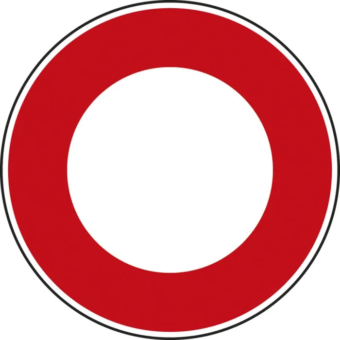 Panneau disque circulation interdite à tout véhicule dans les deux sens 450 B0 cl1 – NADIA SIGNALISATION – DIS450E1B0