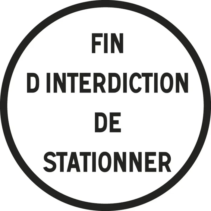 Panneau disque fin d&rsquo;interdiction spécifiée 650 Ecolign B39 cl2 – NADIA SIGNALISATION – DIS650E2B39