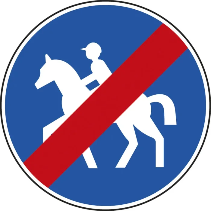 Panneau disque Fin de chemin obligatoire pour cavaliers 650 Ecolign B42 cl1 – NADIA SIGNALISATION – DIS650E1B42