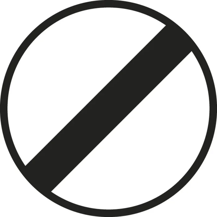 Panneau disque Fin de toutes interdictions pour véhicules 650 Ecolign B31 cl2 – NADIA SIGNALISATION – DIS650E2B31