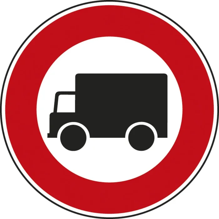 Panneau disque Interdiction Transports Marchandises 850 Ecolign B8 cl2 – NADIA SIGNALISATION – DIS850E2B8