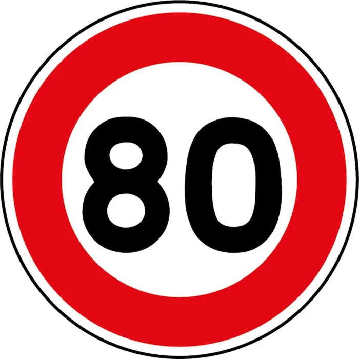 Panneau disque Limitation de Vitesse 650 B14 80 cl2 – NADIA SIGNALISATION – DIS650E2B14 80