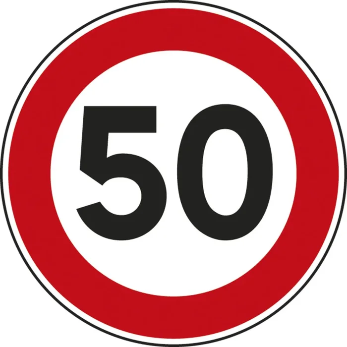 Panneau disque Limitation de vitesse interdiction 650 Ecolign B14 50 cl1 – NADIA SIGNALISATION – DIS650E1B14 50