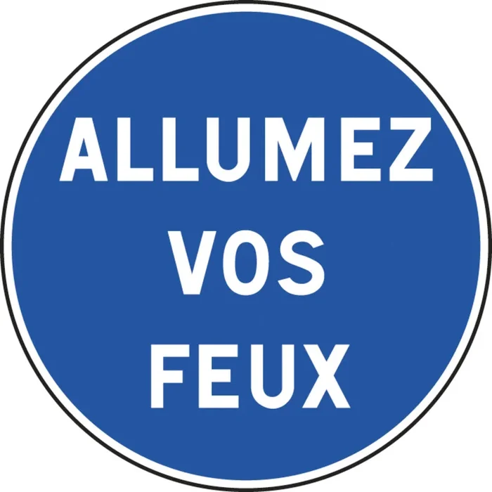 Panneau disque obligation inscription personnalisée 850 Ecolign B29 cl2 – NADIA SIGNALISATION – DIS850E2B29