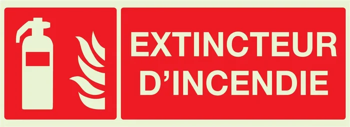 PANNEAU EXTINCTEUR D’INCENDIE LUMINESCENT 330X120MM TALIAPLAST – 636101
