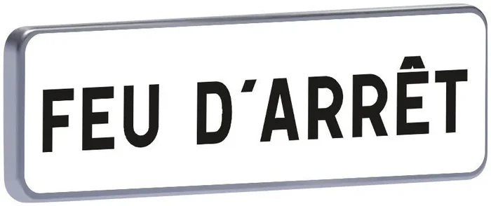 Panneau permanent M9g feu d&rsquo;arrêt 900×250 c2 TALIAPLAST – 521563