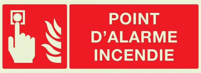 PANNEAU POINT D’ALARME INCENDIE LUMINESCENT 330X120MM TALIAPLAST – 636103