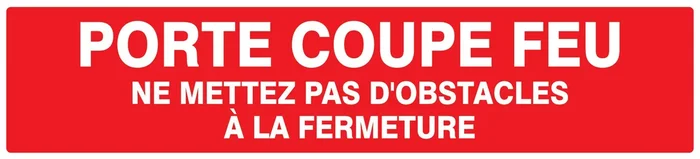 PANNEAU PORTE COUPE-FEU (+ TEXTE) 330X75MM TALIAPLAST – 725121