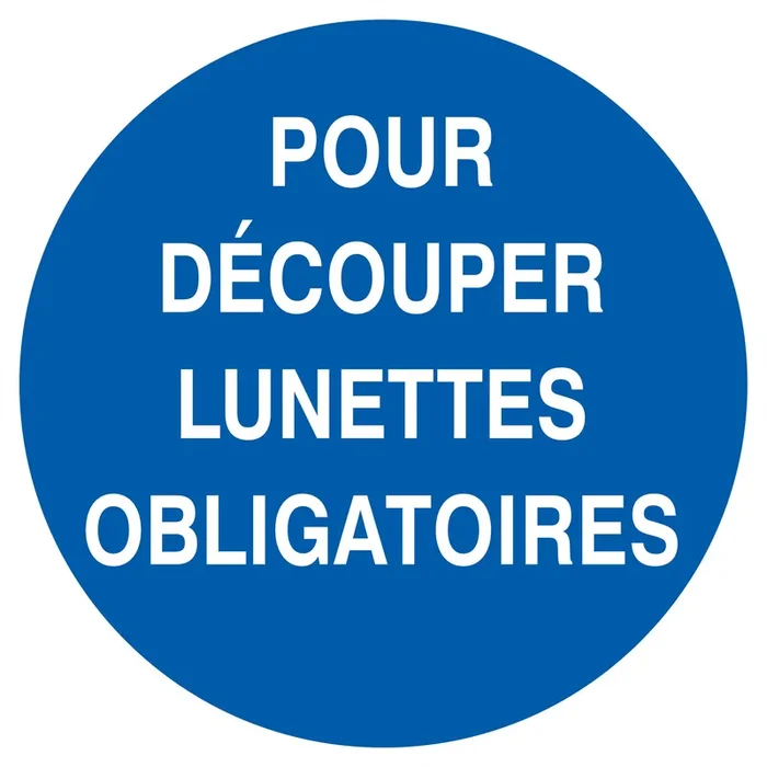 PANNEAU POUR DECOUPER LUNETTES OBLIGATOIRES Ø300MM TALIAPLAST – 722531