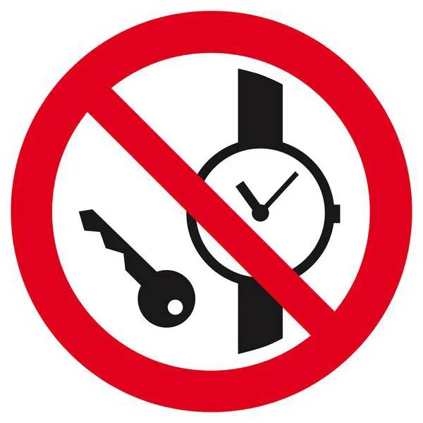 Panneau rigide ARTICLES METALLIQUES OU MONTRES INTERDITS D.420mm TALIAPLAST – 623318