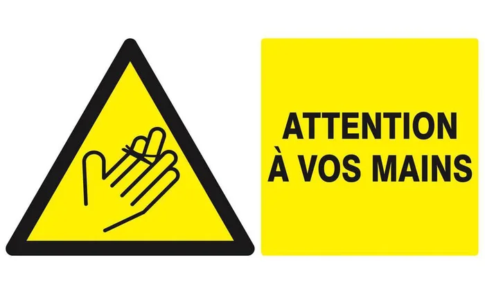 Panneau rigide DANGER, ATTENTION A VOS MAINS 330x200mm TALIAPLAST – 621311
