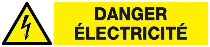 Panneau rigide DANGER, ELECTRICITE 330X75mm TALIAPLAST – 625305