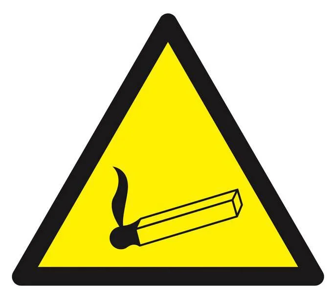 Panneau rigide DANGER FLAMME NUE MATIERE INFLAMMABLE 100X100X100MM TALIAPLAST – 629925