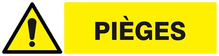 Panneau rigide DANGER PIEGES 200x52mm TALIAPLAST – 620321