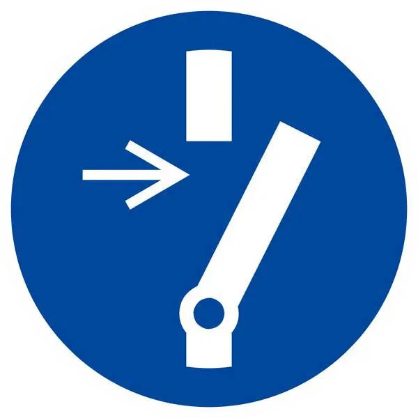 Panneau rigide DEBRANCHER AVANT UNE ACTIVITE DE MAINTENANCE D.80mm TALIAPLAST – 624594