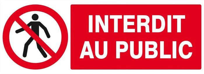 Panneau rigide INTERDIT AU PUBLIC 330X120MM TALIAPLAST – 626208